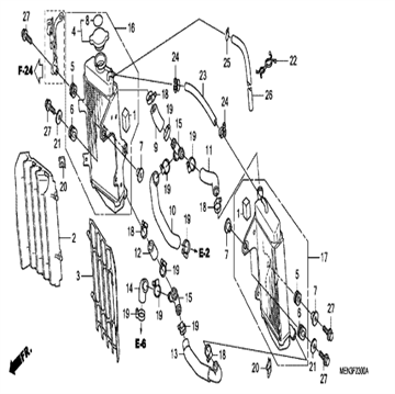 Grill radiator L 19034-MEN-A30, Honda